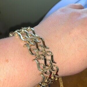 Vintage Silver Waves Bracelet